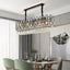 Molini minimalist dining chandelier in black over a table