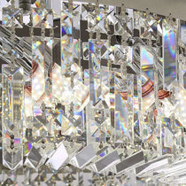 Gio crystal flush mount ceiling light in a modern room