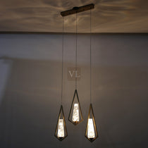 Geometric Crystal Drop Chandelier