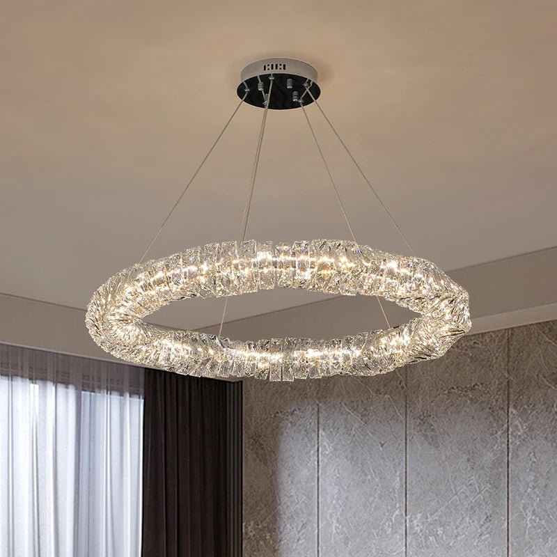 buyBacci 39" Round Crystal Chandelier - Morsale Main image
