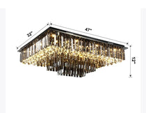 buyGio Large Crystal Flush Mount, 35–47" - Morsale