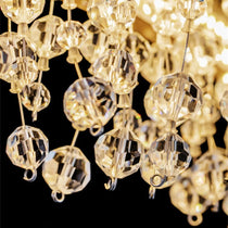 Capri linear crystal chandelier slim side profile