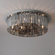 buyGio Smoke Grey Crystal Flush Mount - Morsale