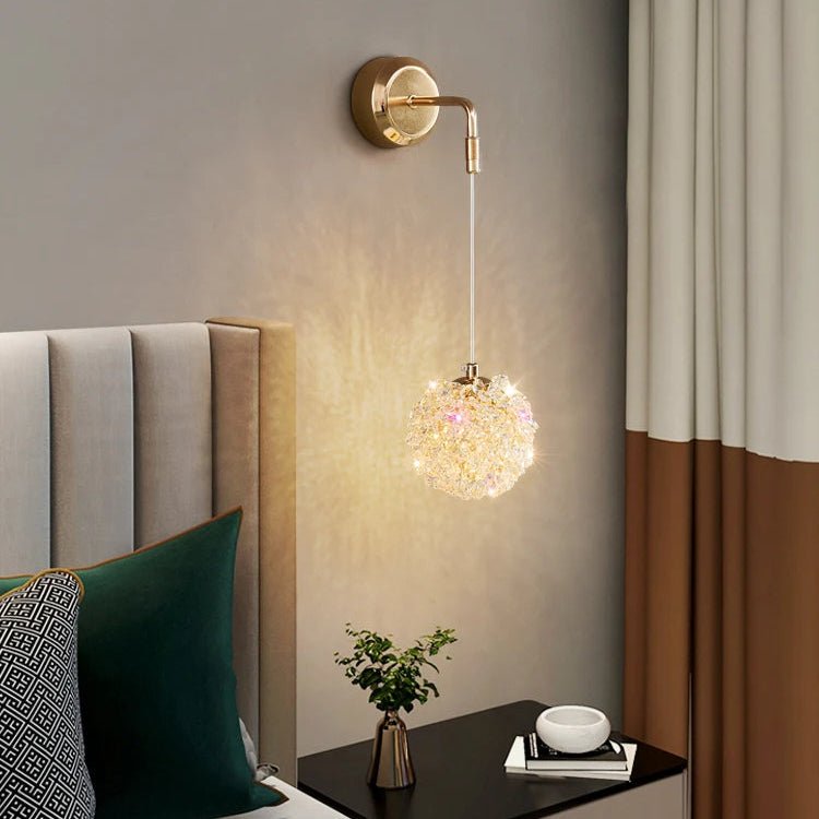 El Sol crystal wall sconce full view Main image