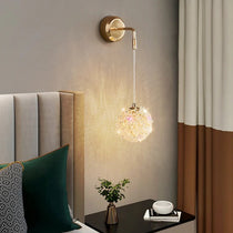 El Sol crystal wall sconce full view