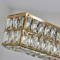 buyBacci Gold Crystal Linear Dining Chandelier - Morsale
