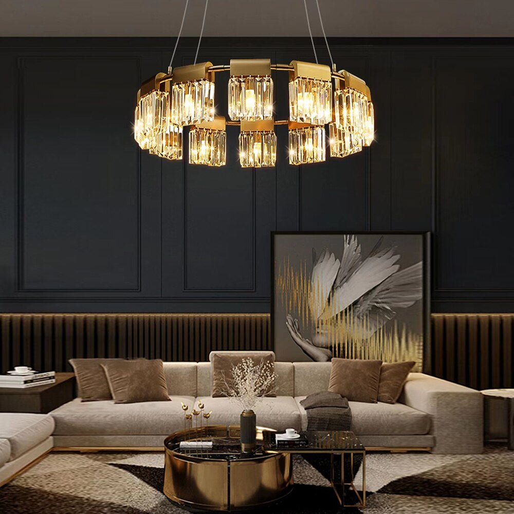 Gio 32" Modern Crystal Chandelier Secondary image