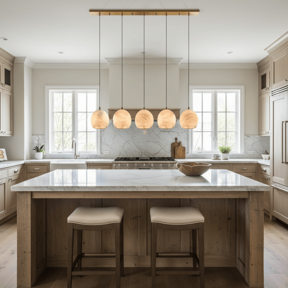 Auris 5-Light Linear Marble Chandelier Secondary image