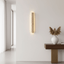 Solterra natural travertine wall sconce full view