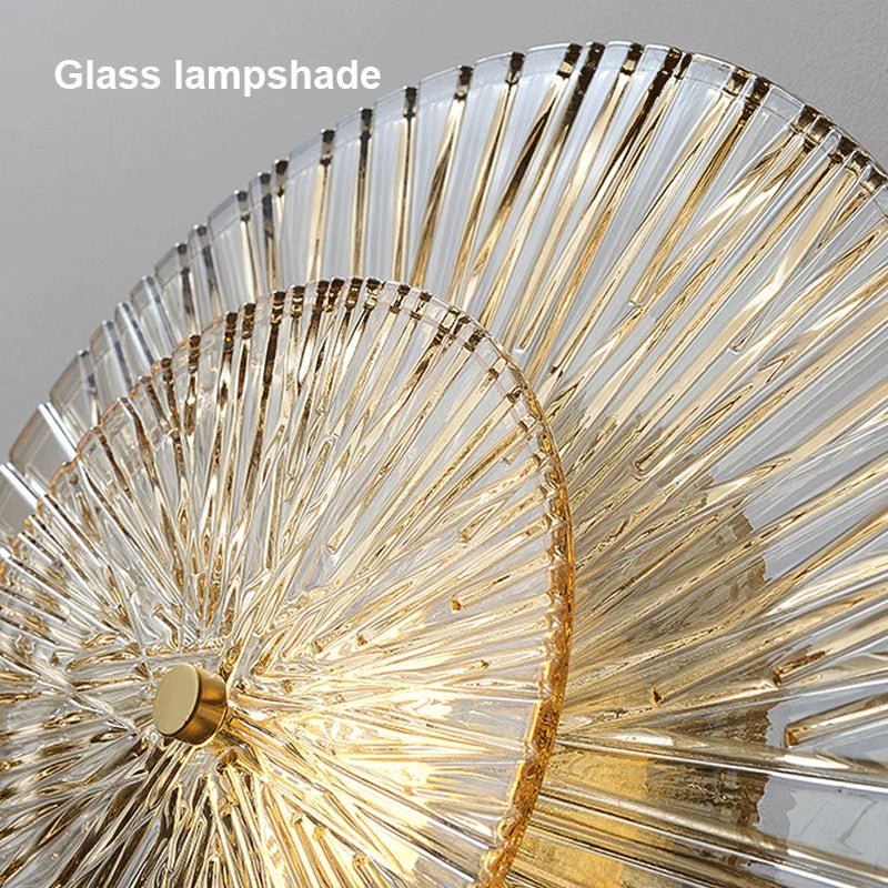 Clara glass wall sconce side profile on a wall