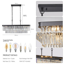 Gio crystal dining chandelier full view