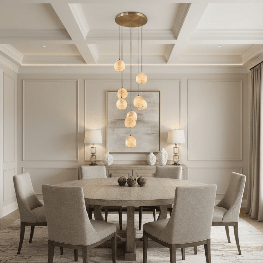 Auris 9-Light Marble Chandelier Secondary image