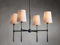 Rhodes Midcentury Torch Round Chandelier