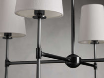 Rhodes Midcentury Torch Round Chandelier