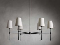 Rhodes Midcentury Torch Round Chandelier