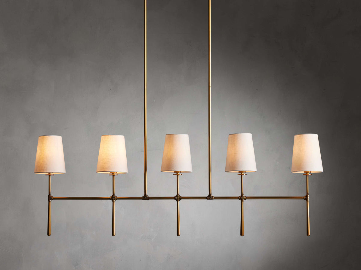 Rhodes Midcentury Torch Linear Chandelier Main image
