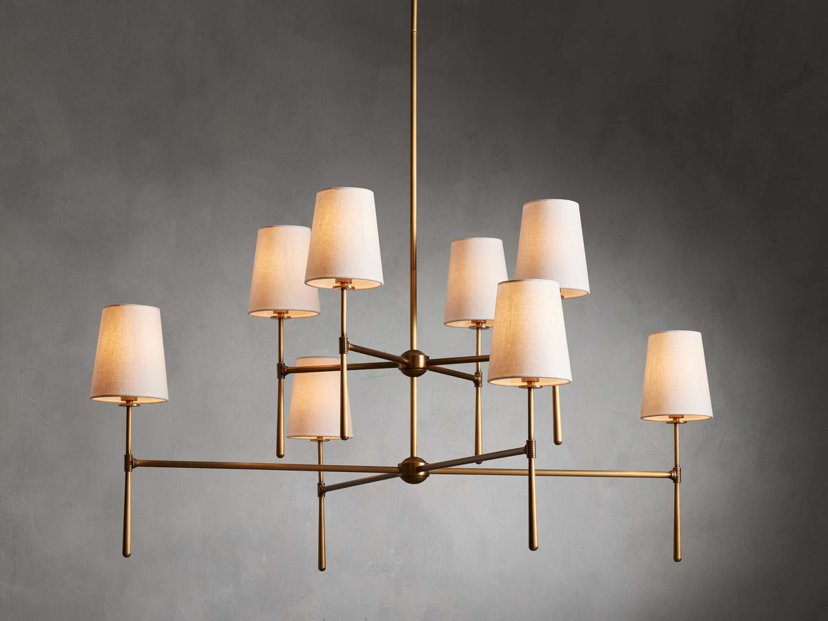 Rhodes Midcentury Torch Two-Tier Chandelier Main image