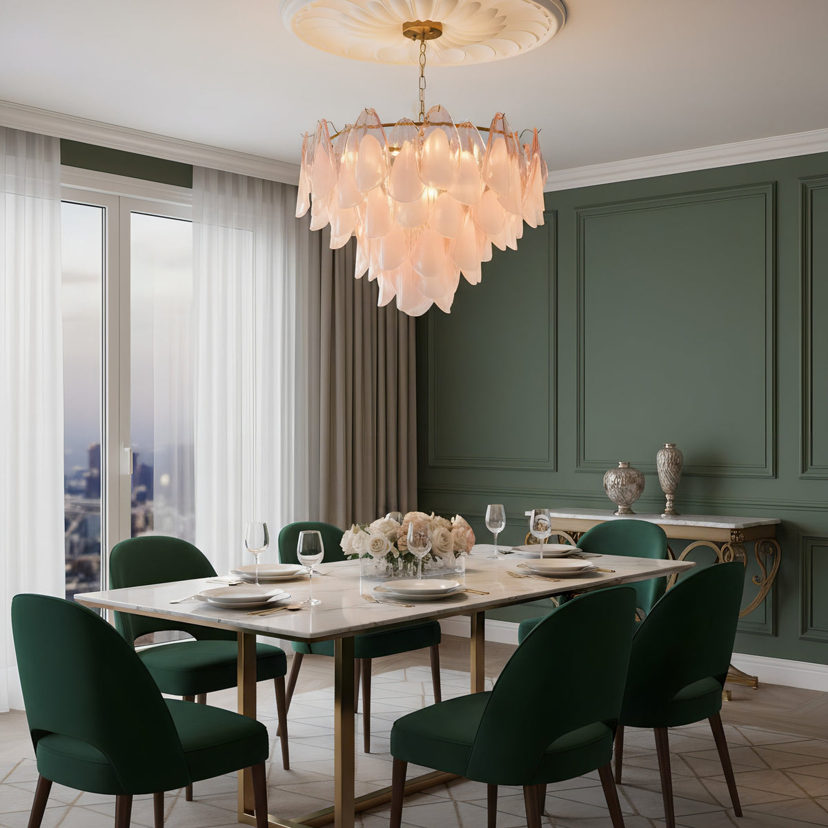 Caia Murano Glass Chandelier for Living Room