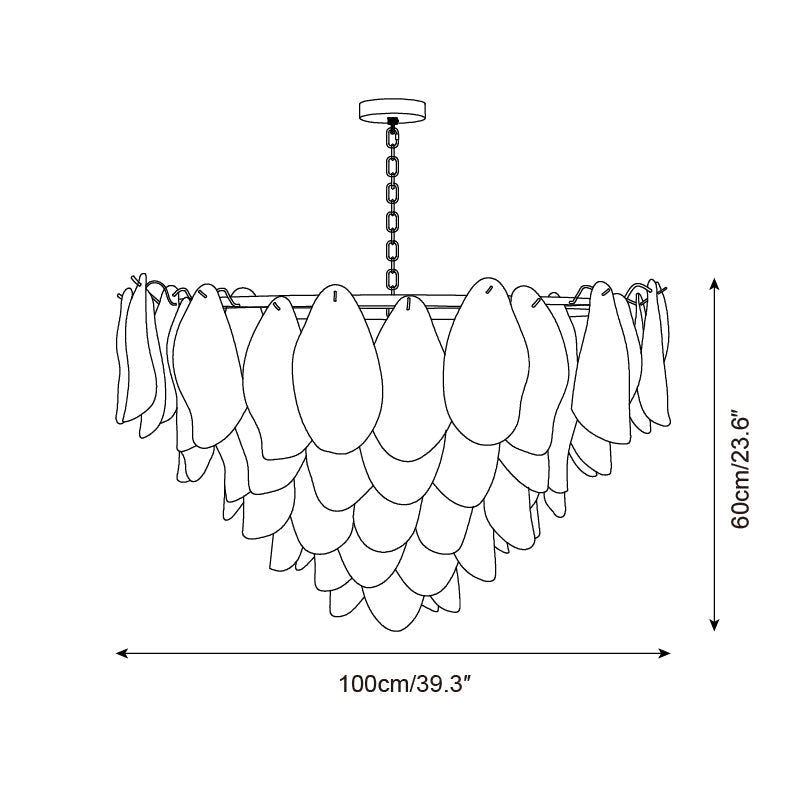 Caia Murano Glass Chandelier for Living Room