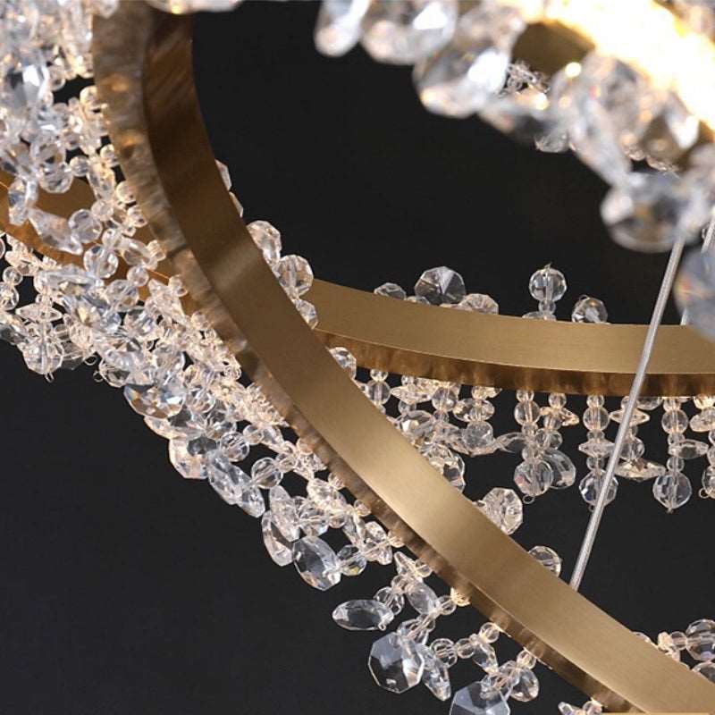 Capri 3-Ring Modern Crystal Chandelier — 35″ Tiered Secondary image