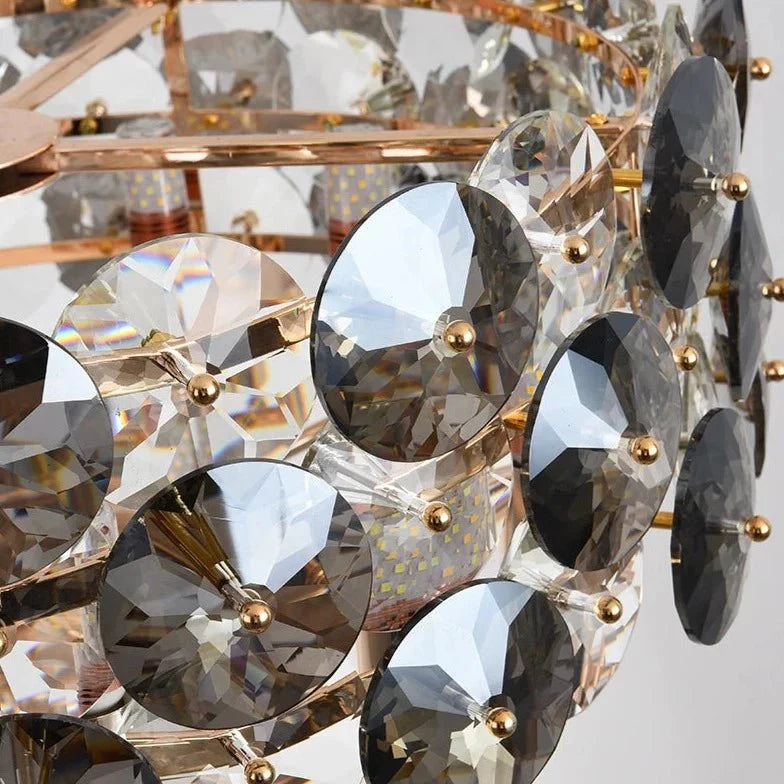 Hand-set K9 crystal on a gold electroplated steel frame