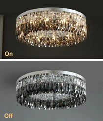 buyGiano Crystal Flush Mount Chandelier - Morsale