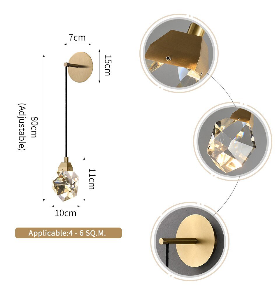 buyBari Crystal Wall Sconce - Morsale
