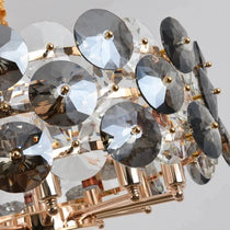 Monte gold crystal dining chandelier full side profile