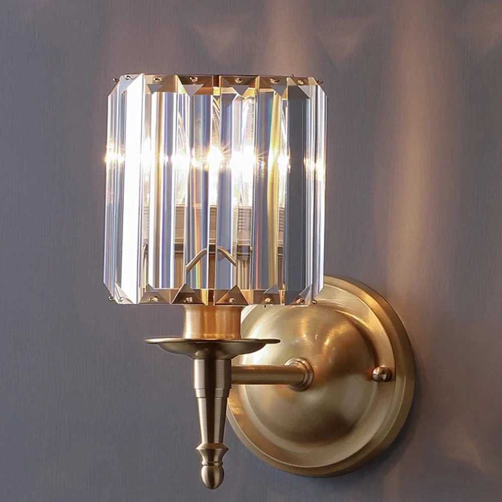 Gio crystal wall sconce full view Main image