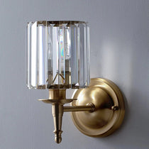 Detail of crystal prisms on the Gio sconce