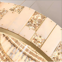 Edes marble and crystal chandelier side profile
