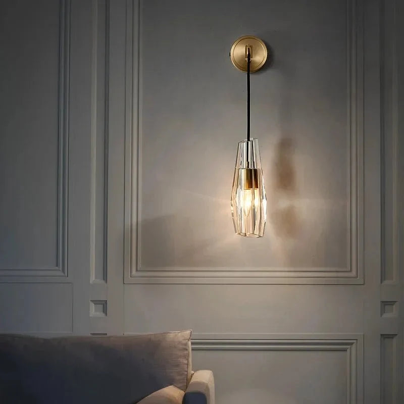 Barrow crystal wall sconce full view Main image