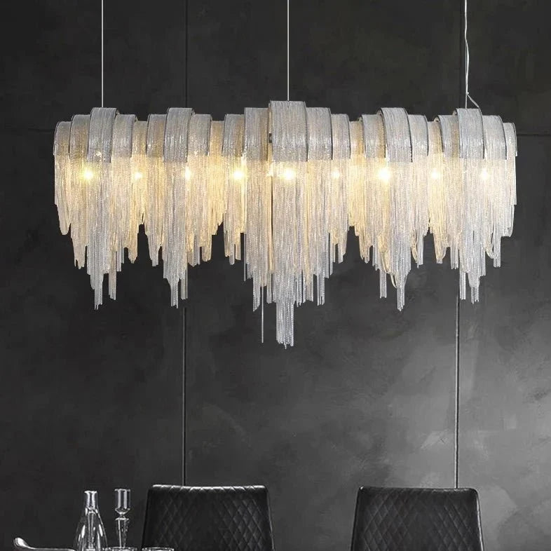 Cadena Chain Tassel Dining Room Chandelier Secondary image