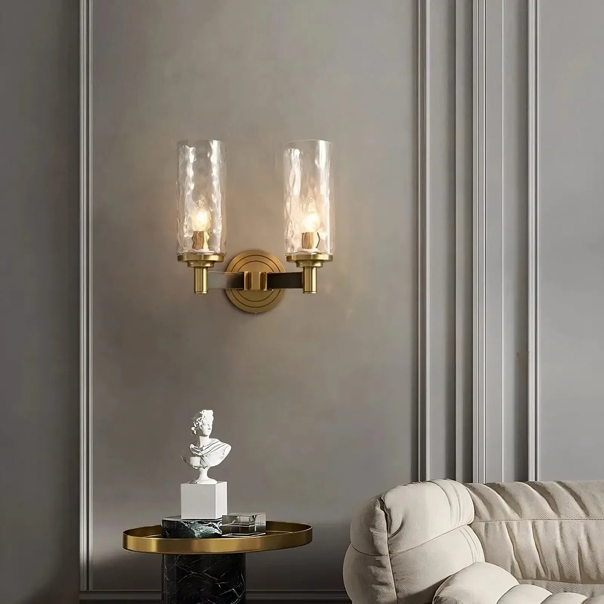 buyRomea Glass & Copper Wall Sconce - Morsale Main image