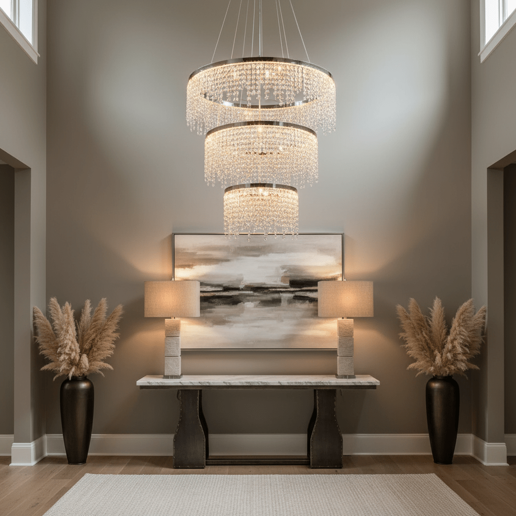 Alleri Crystal Foyer Chandelier Secondary image