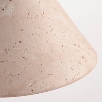 Siena travertine and wood wall sconce side profile