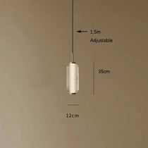 Lareno glass pendant light side profile
