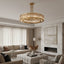 Romano crystal and brass chandelier full fixture view