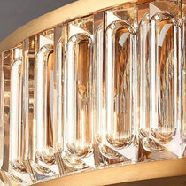 Romano crystal and brass chandelier side profile