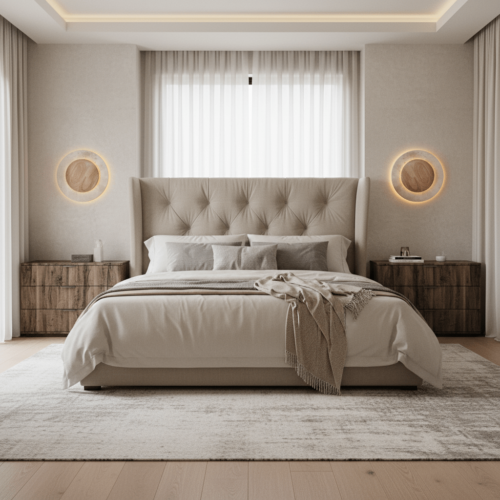 Dario Travertine & Oak Wall Sconce Secondary image