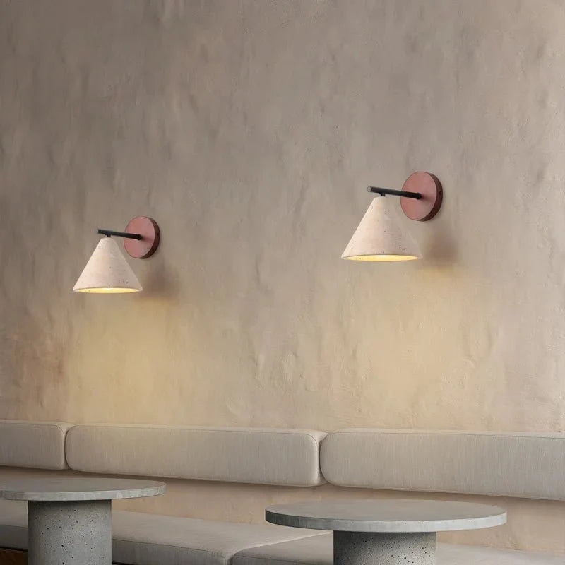 Siena Travertine & Wood Wall Sconce Secondary image