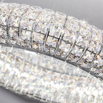 Bacci modern crystal chandelier crystal strand detail