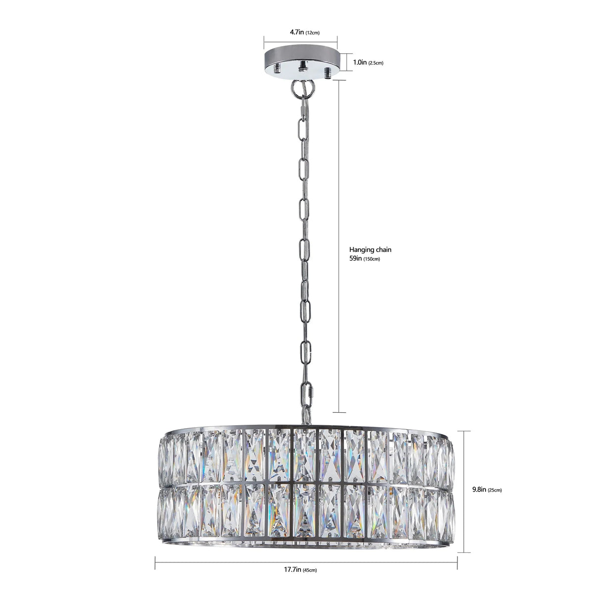 Brion crystal kitchen chandelier in a modern kitchen