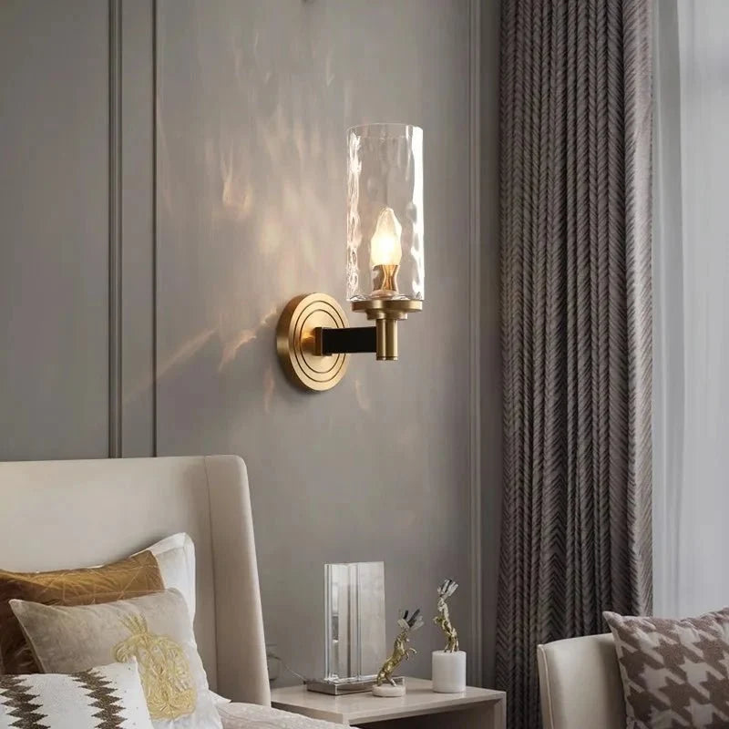 Romea copper wall sconce full view Main image