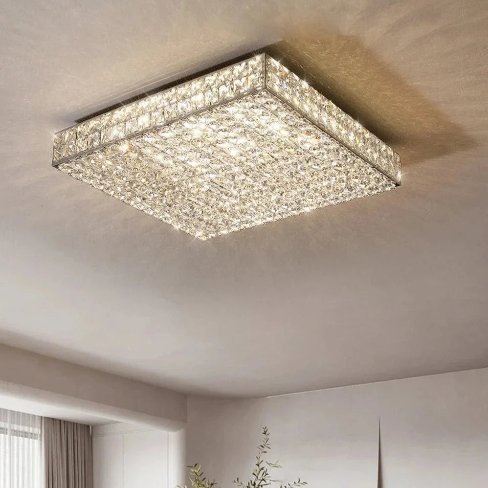 buyGlasbury Crystal Flush Mount - Morsale