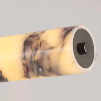 Warner marble linear suspension light full view