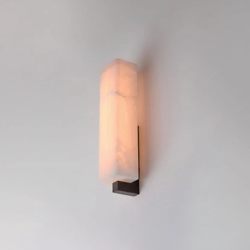 Alton marble wall sconce in a hallway