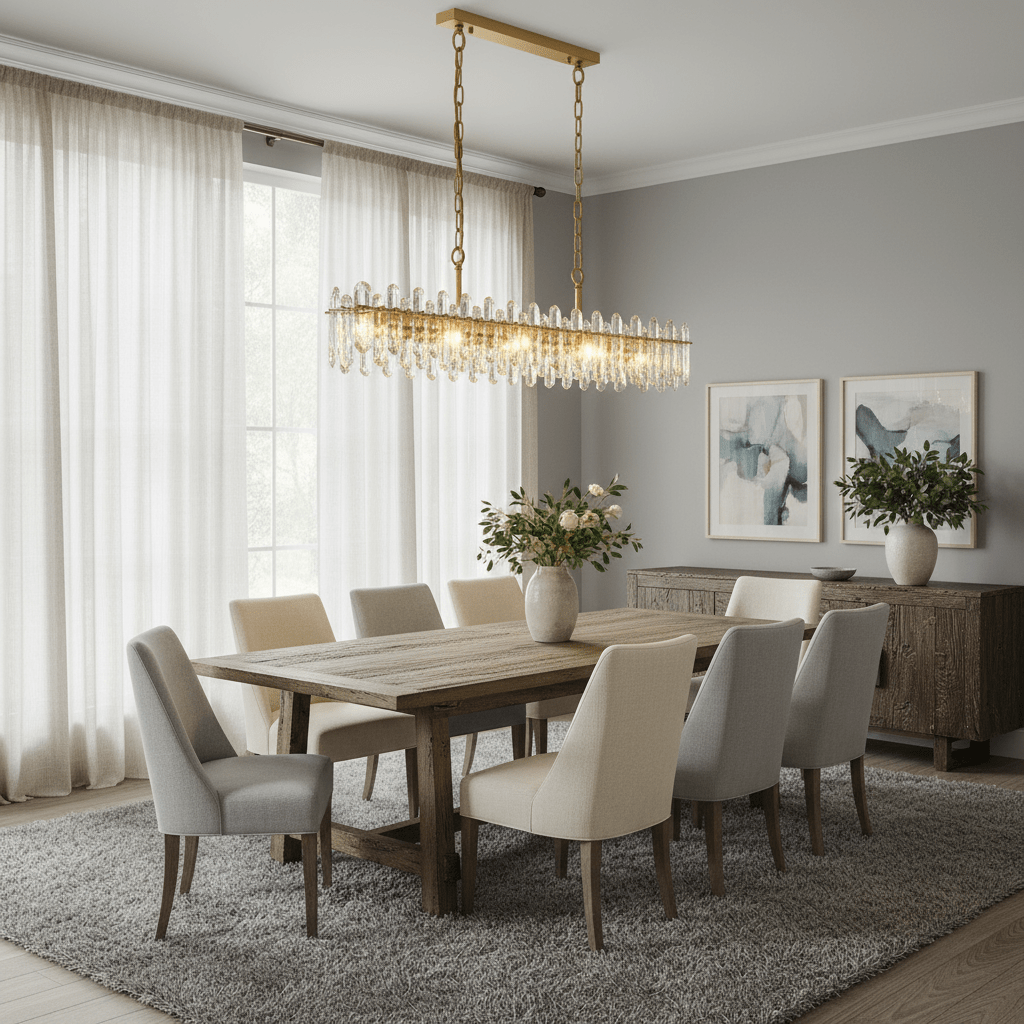 Marini Crystal Dining Room Chandelier Secondary image