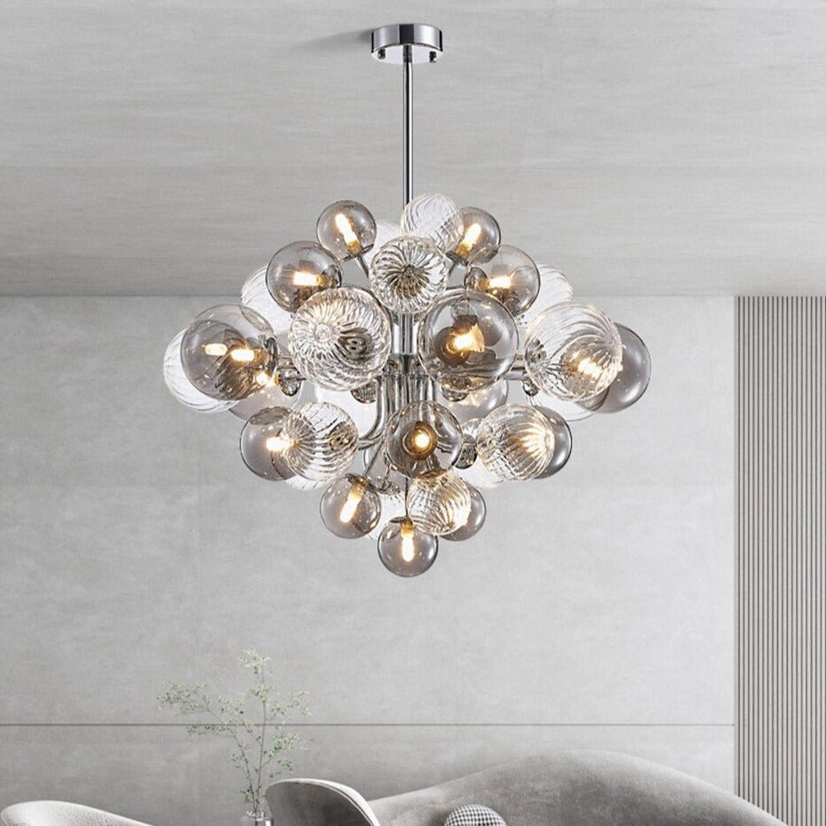Emporio 18-light sculptural glass chandelier in gold Main image