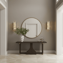 Bacci compact crystal sconce illuminated up and down